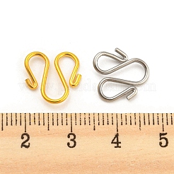 60Pcs 2 Colors 304 Stainless Steel Hook Clasps&nbsp;STAS-UN0050-71