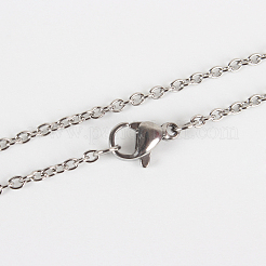 304 Stainless Steel Cable Chain Necklace Making&nbsp;STAS-P045-05