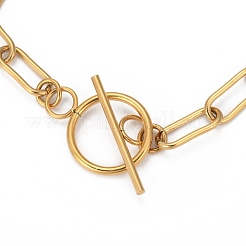 304 Stainless Steel Paperclip Chain Bracelets&nbsp;STAS-P001-59G