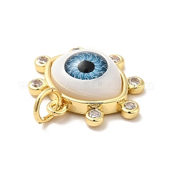 Brass Micro Pave Clear Cubic Zirconia Pendants&nbsp;ZIRC-E006-04G-04