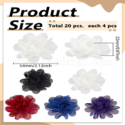 20Pcs 5 Colors Polyester Costume Accessories&nbsp;DIY-LP0003-57B