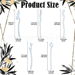 5Pcs 5 Style Hairpin DIY Silicone Molds&nbsp;DIY-YW0009-34