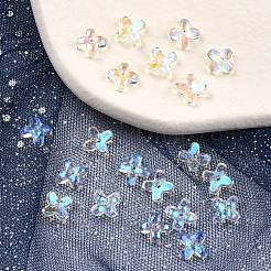 Transparent Spray Painted Glass Beads&nbsp;GLAA-YW0003-10