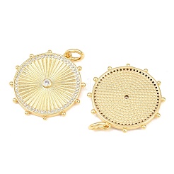 Brass Micro Pave Cubic Zirconia Pendants&nbsp;X-KK-C162-062G-02