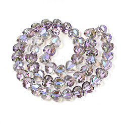 Electroplate Transparent Glass Beads Strands&nbsp;EGLA-B012-AB16