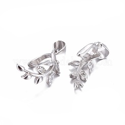 Anti-Tarnish Rhodium Plated 925 Sterling Silver Pendant Bails&nbsp;STER-L058-023P