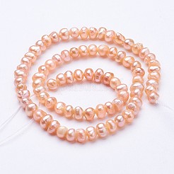 Natural Cultured Freshwater Pearl Beads Strands&nbsp;PEAR-F004-25-01