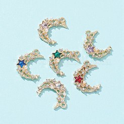 6Pcs 6 Colors Acrylic Rhinestone Pendants&nbsp;FIND-FS0001-39-1