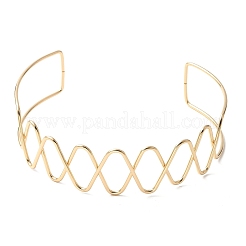 Iron Open Cuff Choker Necklaces for Women&nbsp;NJEW-M085-03G