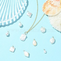 10Pcs 10 Styles Natural Baroque Keshi Pearl Pendants&nbsp;KK-CJ0003-62