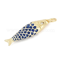 Brass with Cubic Zirconia Pendants&nbsp;KK-G522-43G-01