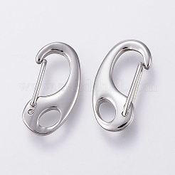Non-Tarnish 304 Stainless Steel Push Gate Snap Keychain Clasp Findings&nbsp;X-STAS-G039-05P
