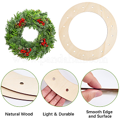 4Pcs Unfinished Wood Wreath Frames&nbsp;TOOL-SP0001-07A