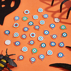 84Pcs 14 Colors CCB Plastic Enamel Pendants&nbsp;CCB-PH0001-24