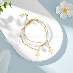 304 Stainless Steel Tiny Cross Charms&nbsp;STAS-UN0052-53