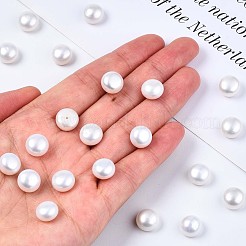 Half Drilled Natural Cultured Freshwater Pearl Beads&nbsp;PEAR-R008-01