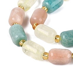 Natural Lemon Quartz & Flower Amazonite & Sunstone Beads Strands&nbsp;G-Q614-02A-01