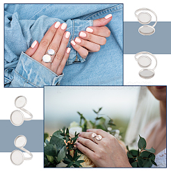 DIY Blank Dome Finger Ring Making Kit&nbsp;DIY-UN0004-13