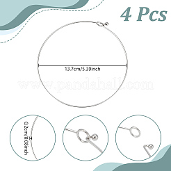 Stainless Steel Choker Rigid Necklace Making&nbsp;NJEW-WH0021-76