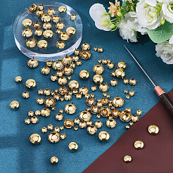 150Pcs 5 Styles Flat Round Brass Four Claw Nail&nbsp;KK-CL0001-03G
