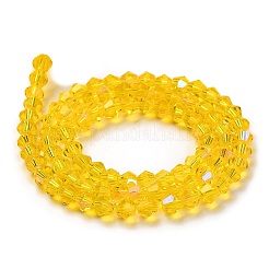 Transparent Electroplate Glass Beads Strands&nbsp;GLAA-F029-4mm-D22