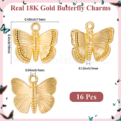 16Pcs Brass Pendants&nbsp;KK-BBC0023-91G