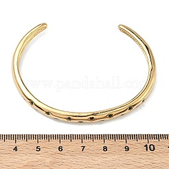 304 Stainless Steel Rhinestone Cuff Bangles for Women&nbsp;BJEW-D456-03G-01
