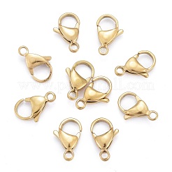 Ion Plating(IP) 304 Stainless Steel Lobster Claw Clasps&nbsp;X-STAS-H353-F-02G
