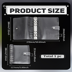 1Pc A6 6-Ring Transparent PVC Binder Covers&nbsp;AJEW-LP0003-15