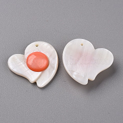 Natural Freshwater Shell Pendants&nbsp;SHEL-R144-19