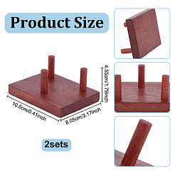 2 Boxs Pine Wood Raw Mineral Display Holder&nbsp;ODIS-UN0001-14B