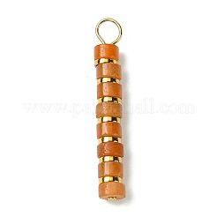 8Pcs 8 Styles Natural Mixed Gemstone & Electroplated Synthetic Non-magnetic Hematite Heishi Beaded Pendants&nbsp;PALLOY-JF03292