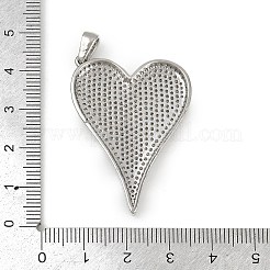 Brass Micro Pave Cubic Zirconia Pendants&nbsp;KK-M322-42P