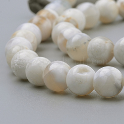 Natural Fire Crackle Agate Beads Strands&nbsp;X-G-S249-09-8mm