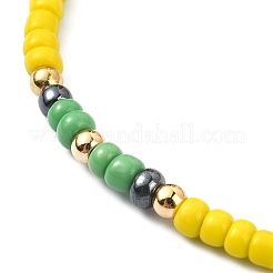 Glass Seed Braided Bead Bracelet for Women&nbsp;BJEW-JB09628
