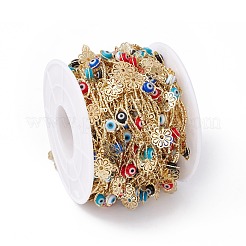 Handmade Eco-friendly Brass Curved Bar Link Chain&nbsp;CHC-E025-37G