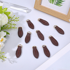 10Pcs Cattlehide Zipper Heads&nbsp;PURS-CL0001-19C