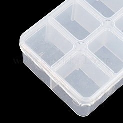 (Defective Closeout Sale: Scratched) 10-Grid Transparent Organizer Storage Plastic Boxes&nbsp;CON-XCP0002-74