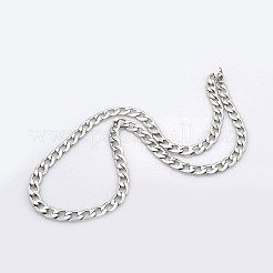 Tarnish Resistant Trendy Unisex 304 Stainless Steel Curb Chain Twisted Chain Necklaces&nbsp;STAS-E063-04