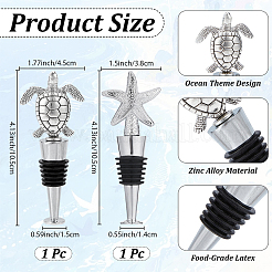 2Pcs 2 Styles Silicone Wine Bottle Stoppers&nbsp;FIND-GF0009-80