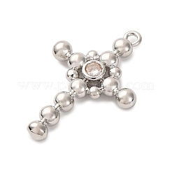 Brass Micro Pave Cubic Zirconia Pendants&nbsp;KK-F895-01P