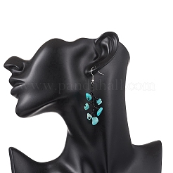316 Surgical Stainless Steel Glass Seed Beads Chip Dangle Earrings&nbsp;EJEW-TA00774-02