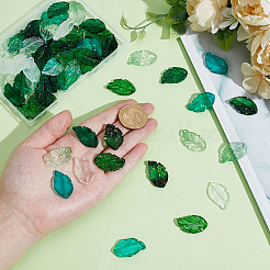 60Pcs 6 Styles Transparent Glass Pendants&nbsp;GLAA-ME0001-11