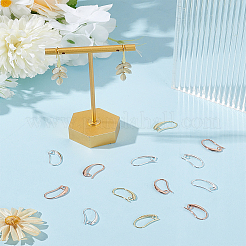18Pcs 3 Colors Brass Earring Hooks&nbsp;KK-LP0001-54