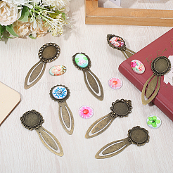 DIY Oval & Flat Round Bookmark Making Kits&nbsp;DIY-SC0032-09B