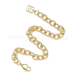 Brass Cable Chain Bracelets&nbsp;BJEW-H537-11G