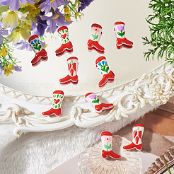 10Pcs 5 Styles Boot Baking Paint Glass Enamel Beads&nbsp;LAMP-TA0002-80A