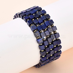 Natural Lapis Lazuli Beads Stretch Bracelets&nbsp;BJEW-F523-02A