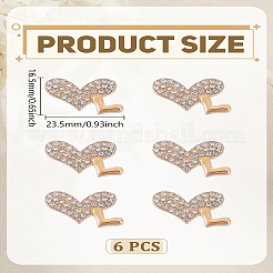6Pcs Alloy Rhinestone Brooches&nbsp;JEWB-LP0002-06