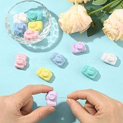 12Pcs 6 Colors Opaque Acrylic Beads&nbsp;MACR-FS0002-32